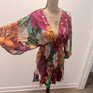 Farm Rio Floral Mini Dress L